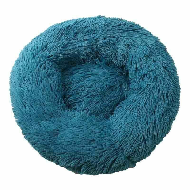 Soft Winter Warm Plush Calming Pet Bed Pet Supplies Blue Green S - DailySale
