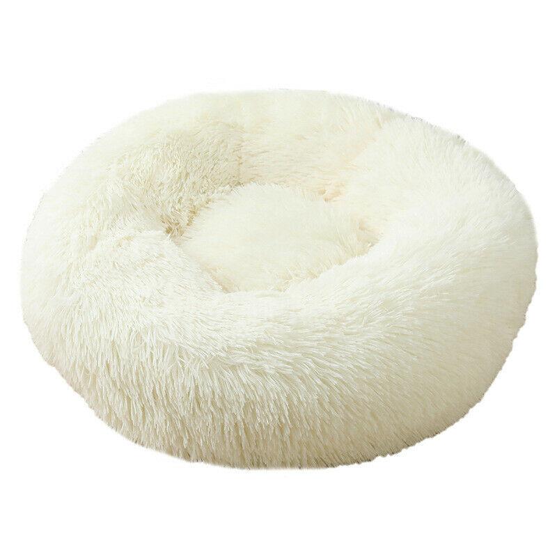 Soft Winter Warm Plush Calming Pet Bed Pet Supplies White S - DailySale