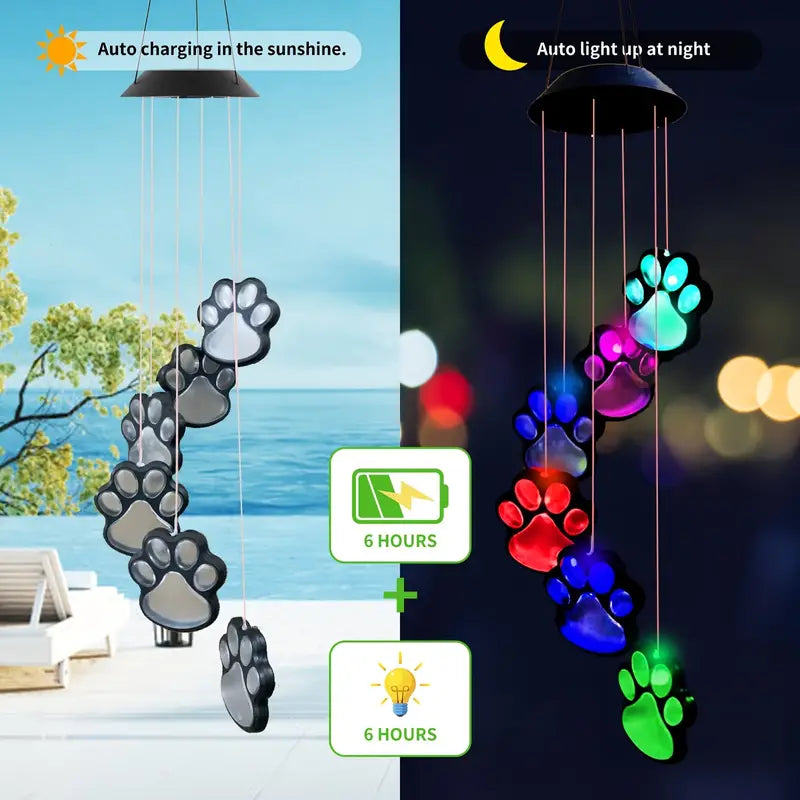 Solar Dog Claw Wind Chime Light Garden & Patio - DailySale