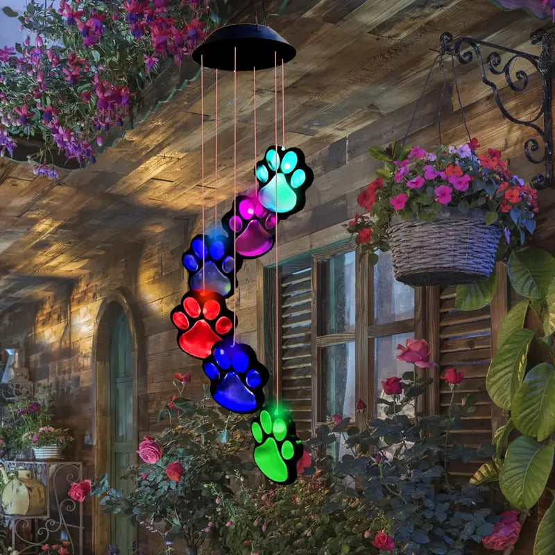 Solar Dog Claw Wind Chime Light Garden & Patio - DailySale