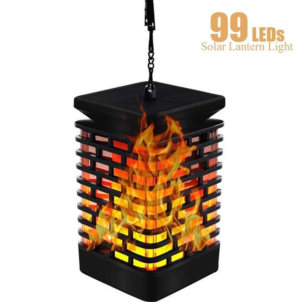 Solar Flame Hanging Lantern Lights Outdoor Lighting - DailySale
