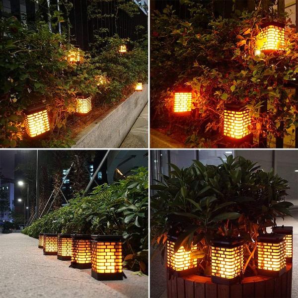 Solar Flame Hanging Lantern Lights Outdoor Lighting - DailySale