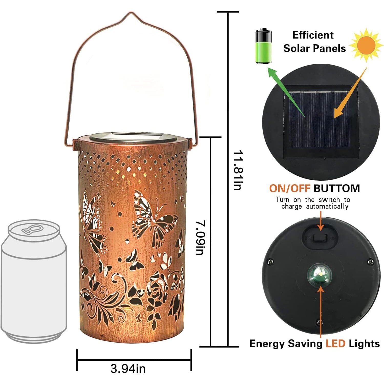 Solar Lanterns Outdoor Hanging Lantern Lights Outdoor Lighting - DailySale