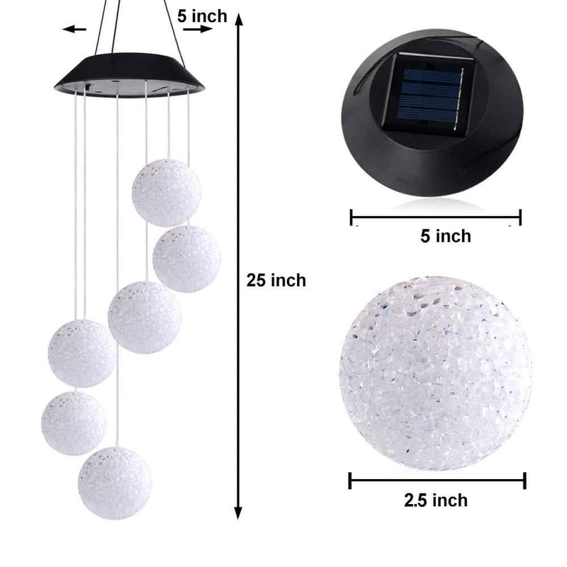 Solar LED Color Changing Wind Chime Light Spinner Hanging Spiral String Light Lighting & Decor - DailySale