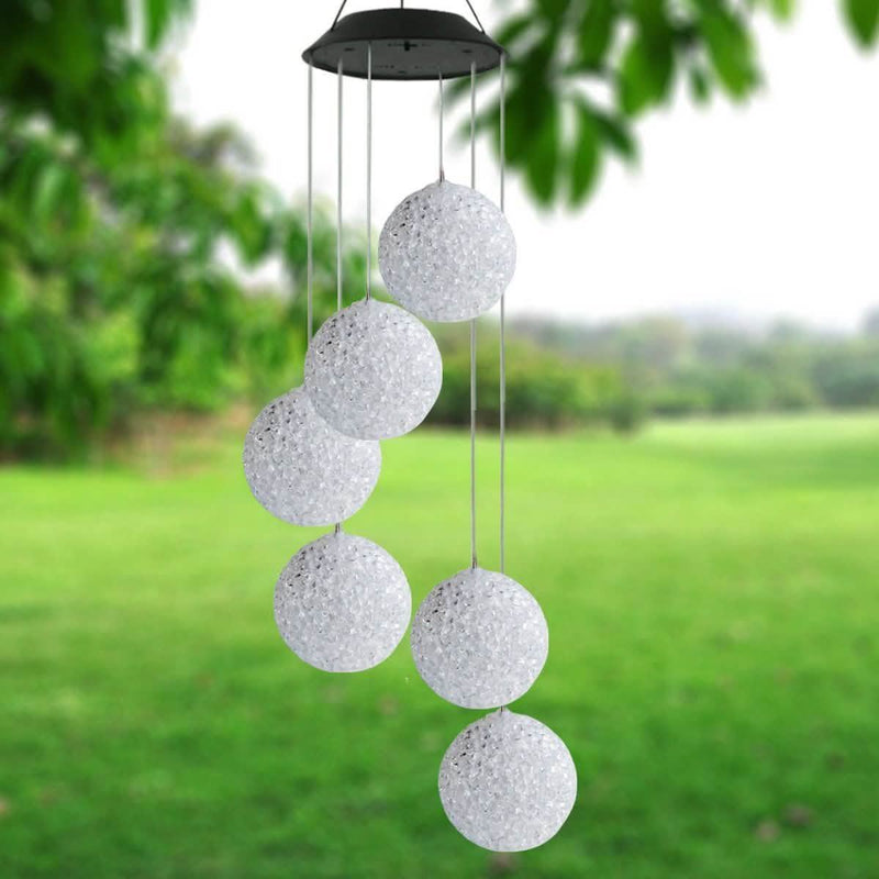 Solar LED Color Changing Wind Chime Light Spinner Hanging Spiral String Light Lighting & Decor - DailySale