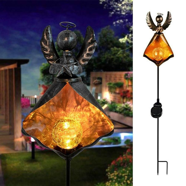Solar LED Simulate Flame Light Lawn Lantern Lamp Waterproof Outdoor Lights Outdoor Lighting A - DailySale
