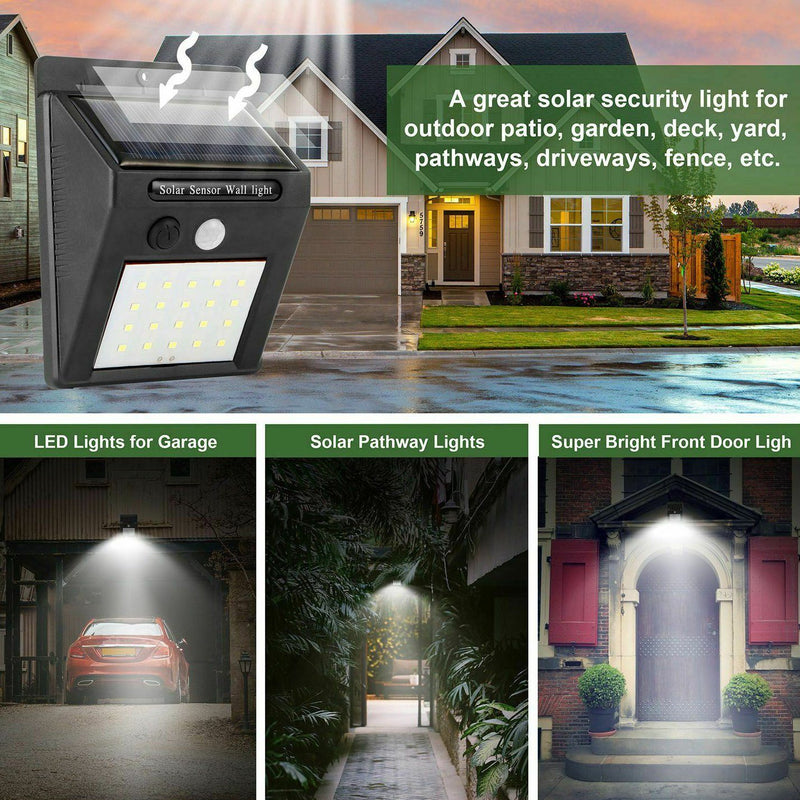 Solar Light 20 LEDs Outdoor PIR Garden & Patio - DailySale