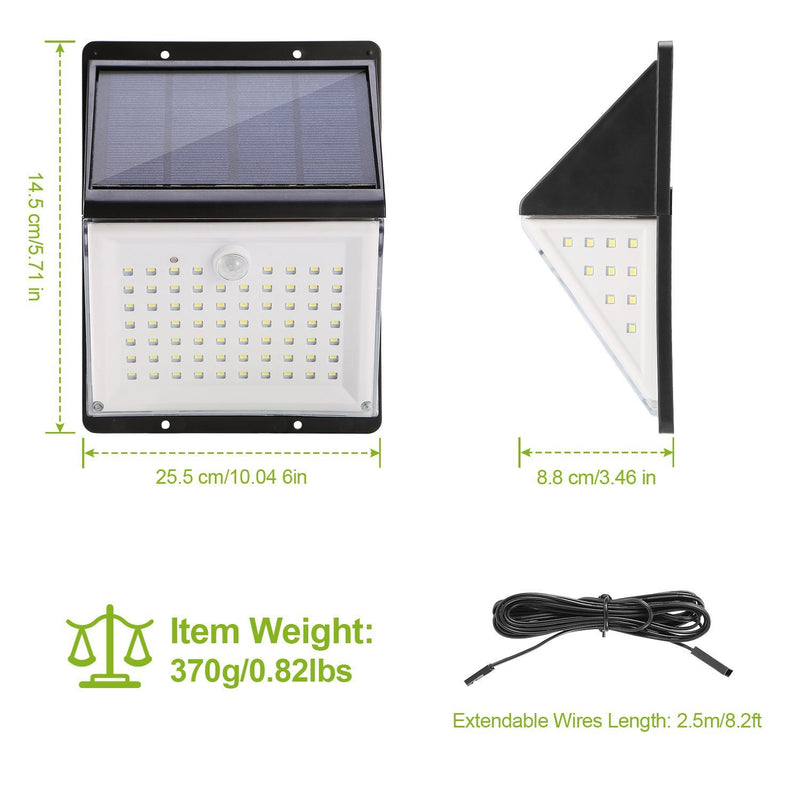 Solar Lights 88 LEDs Outdoor Wall Lamps Outdoor Lighting - DailySale