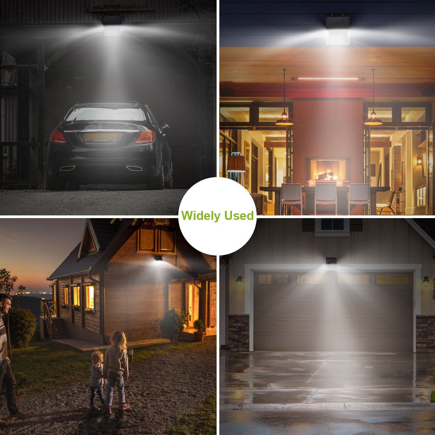 Solar Lights 88 LEDs Outdoor Wall Lamps Outdoor Lighting - DailySale