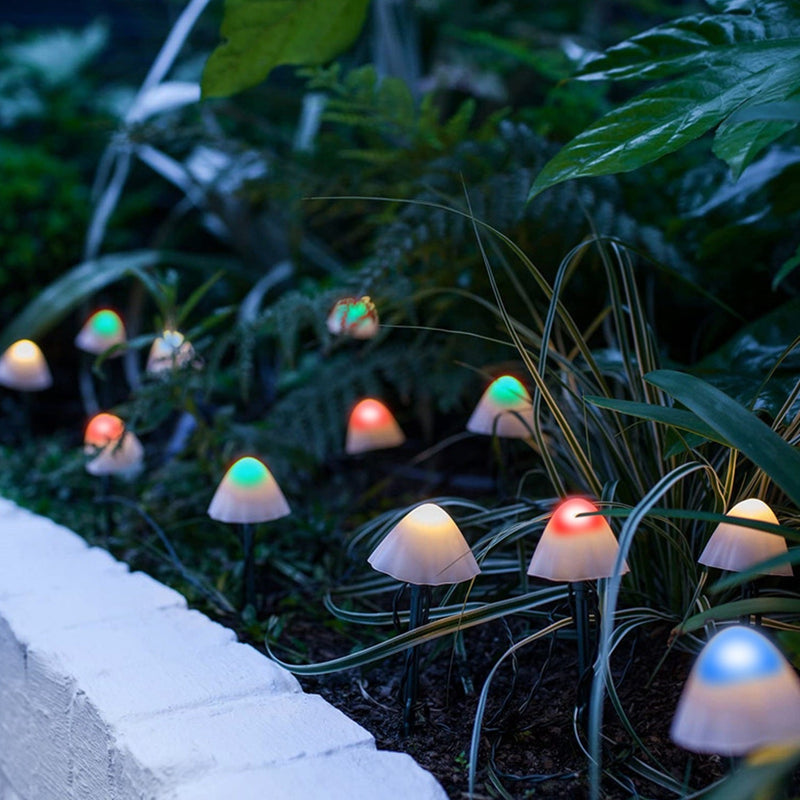 Solar Mushroom Lights Outdoor Decoration 10 LED Light Stake Garden & Patio - DailySale