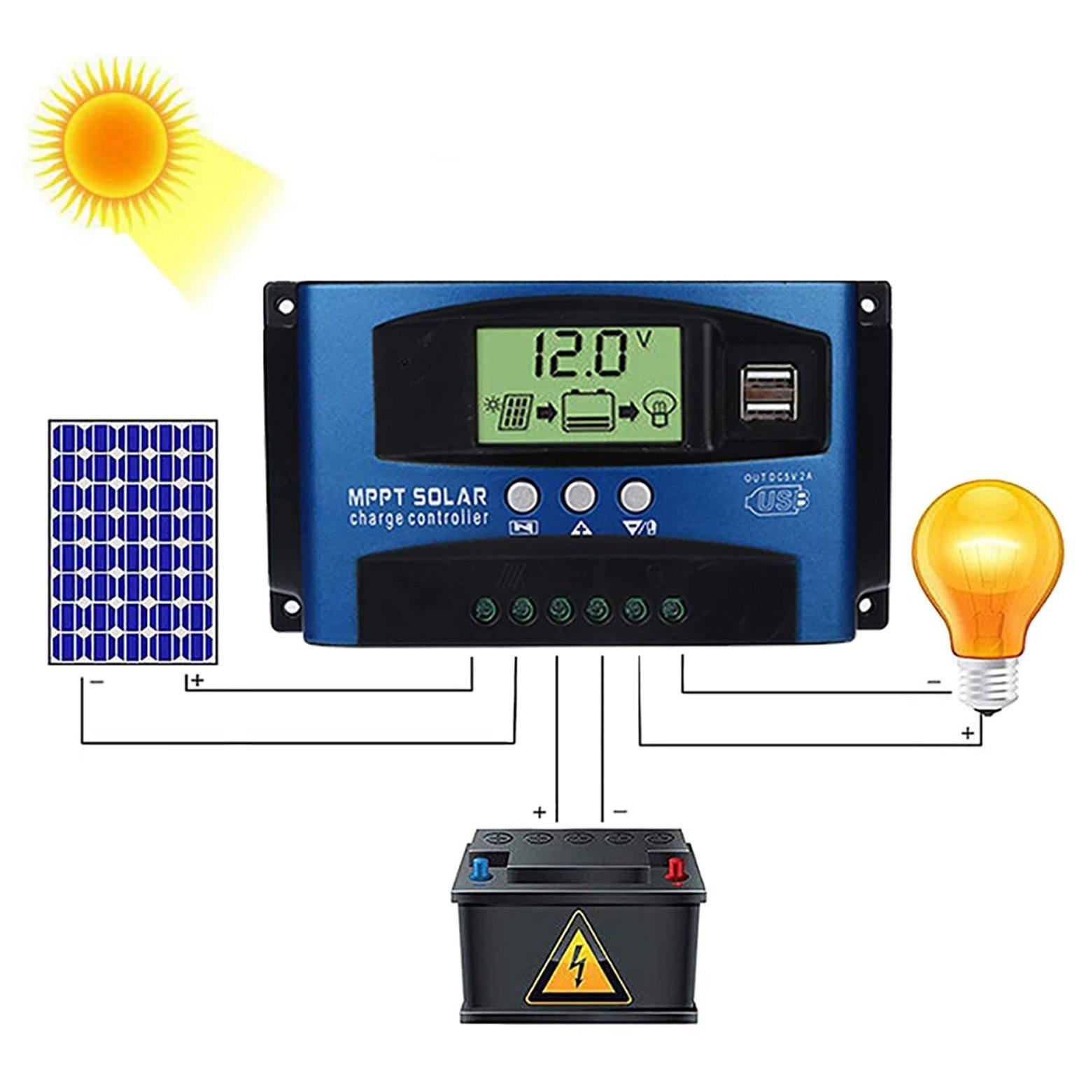 Solar Panel Regulator Charge Controller Home Improvement - DailySale