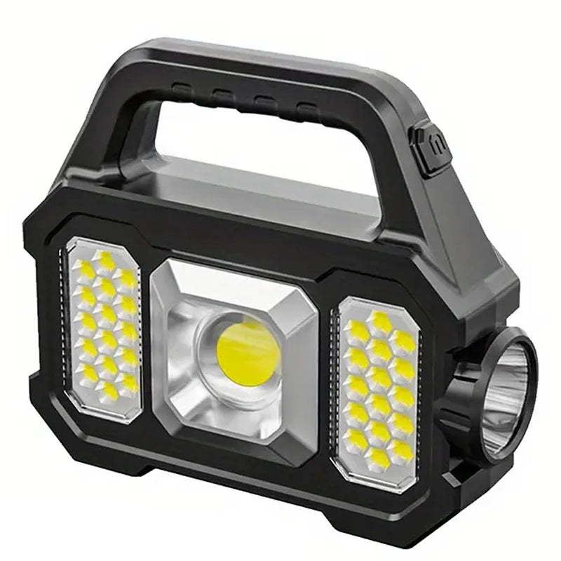 Solar Portable Flashlight & Handheld Searchlight with Side Lights Sports & Outdoors LED - DailySale