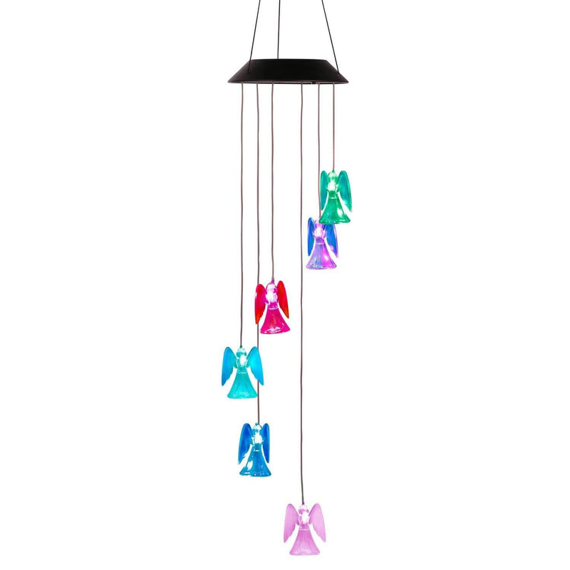 Solar Powered Angel Lights Wind Chimes LED Color Changing Outdoor Lighting - DailySale