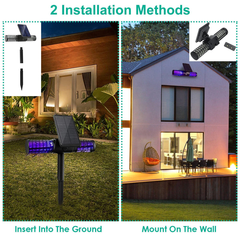 Solar Powered Bug Zapper LED Mosquito Killer Lamp Pest Control - DailySale