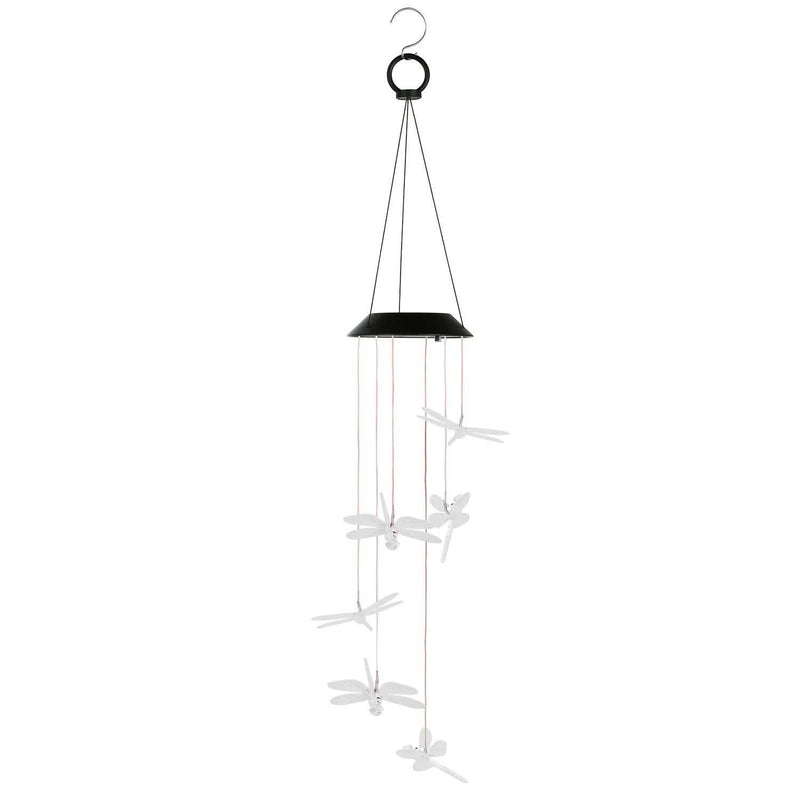 Solar Powered Dragonfly Lights Wind Chimes Garden & Patio - DailySale