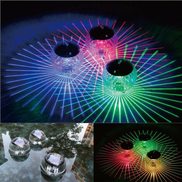 Solar Powered Floating Pond Light Garden Swimming Pool Color Changing LED Lamp Outdoor Lighting - DailySale