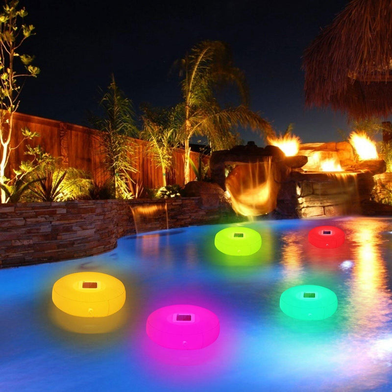 Solar Powered Floating Pool Lamps Light Sensor Outdoor Lighting - DailySale