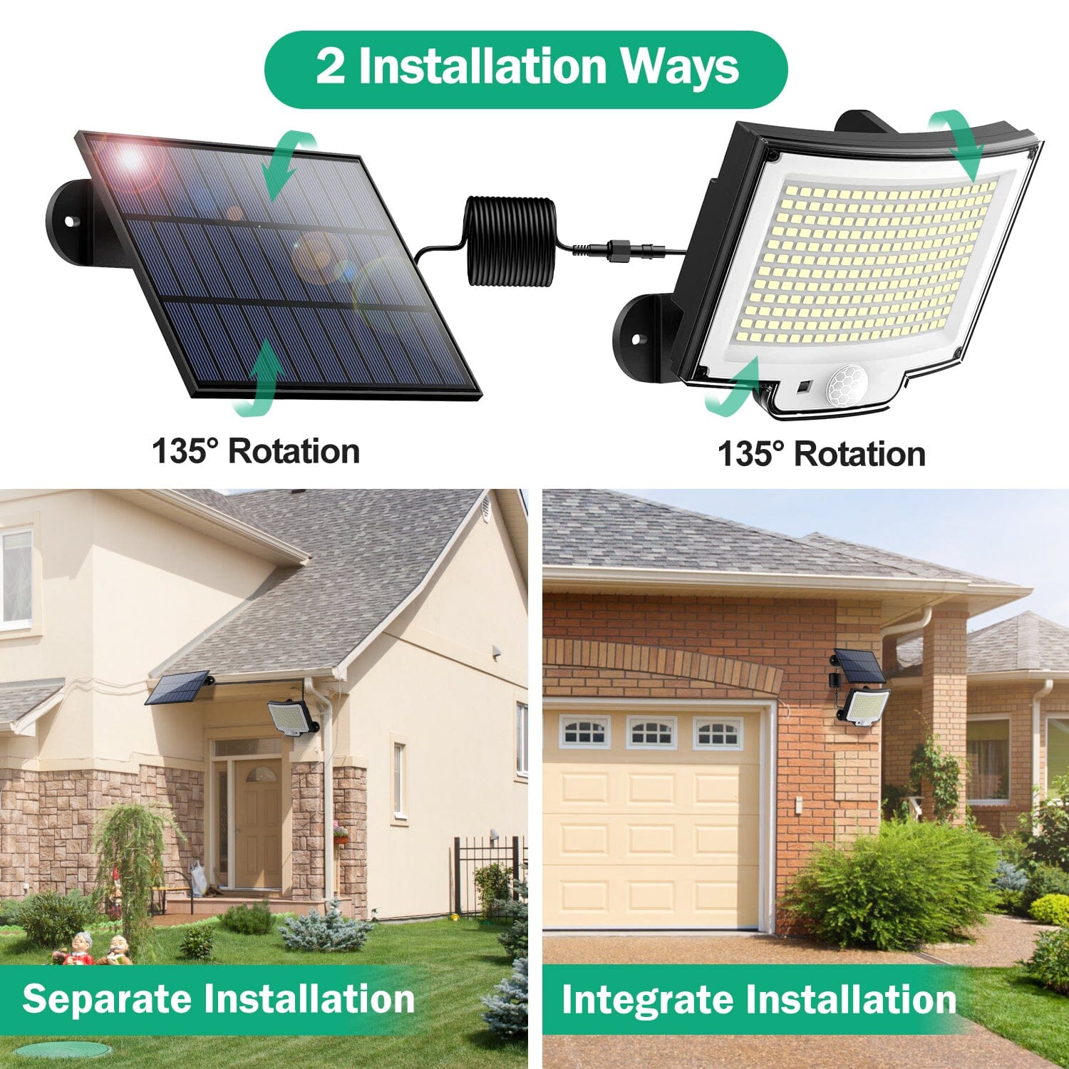 Solar Powered Flood Light Solar IP65 Waterproof Motion Sensor with Remote Outdoor Lighting - DailySale