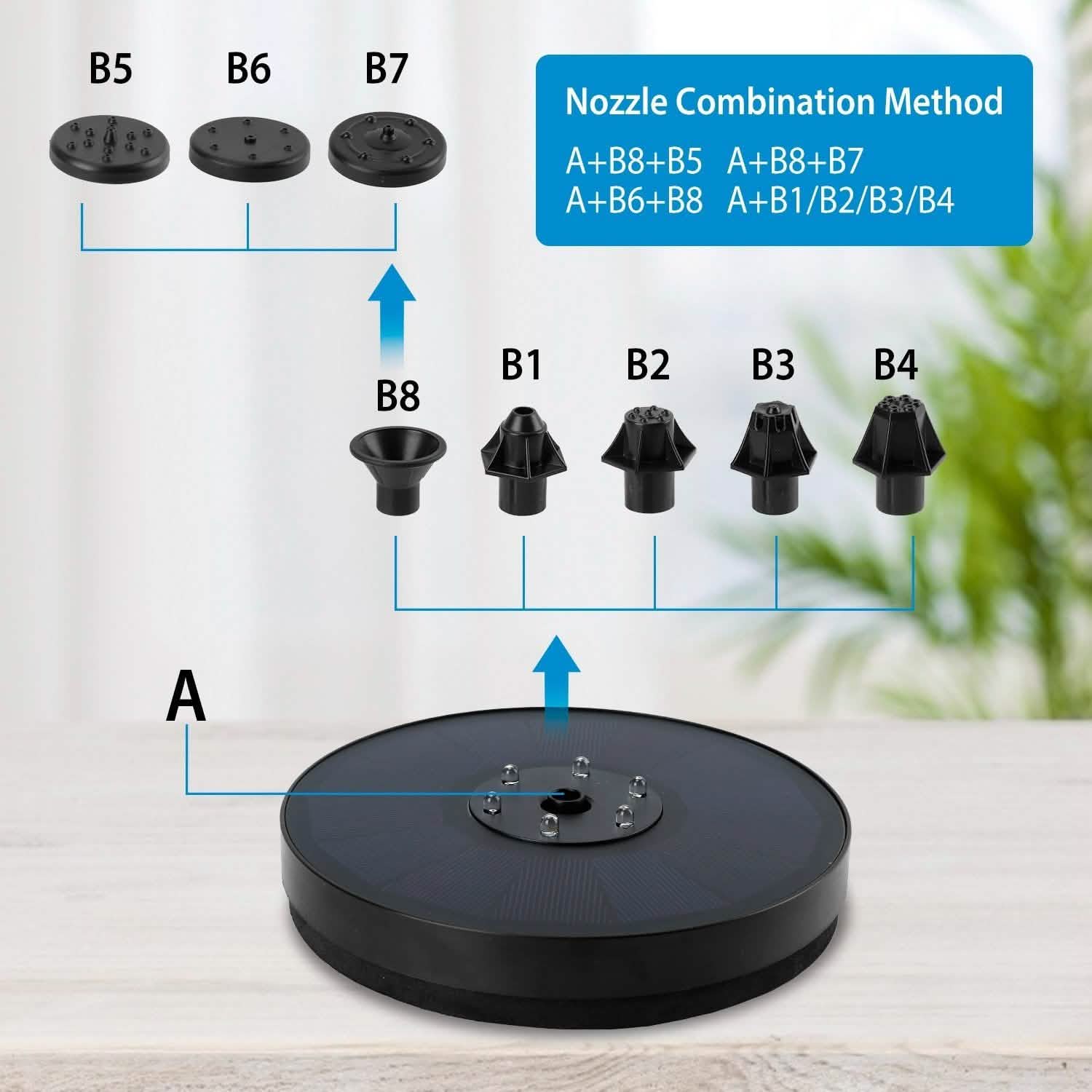 Solar Powered Fountain Pump Floating Bird Bath Pond Pump