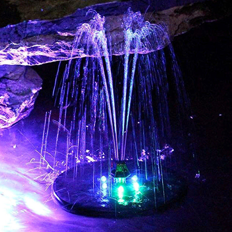 Solar Powered Fountain Pump with LED Lights Garden & Patio - DailySale