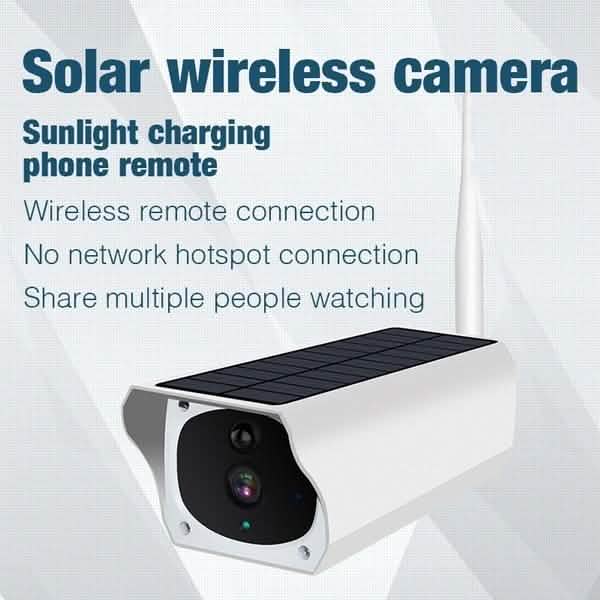 Solar Powered IP Camera with Rechargable Batteries HD 1080p Loop Recording Cameras & Drones - DailySale