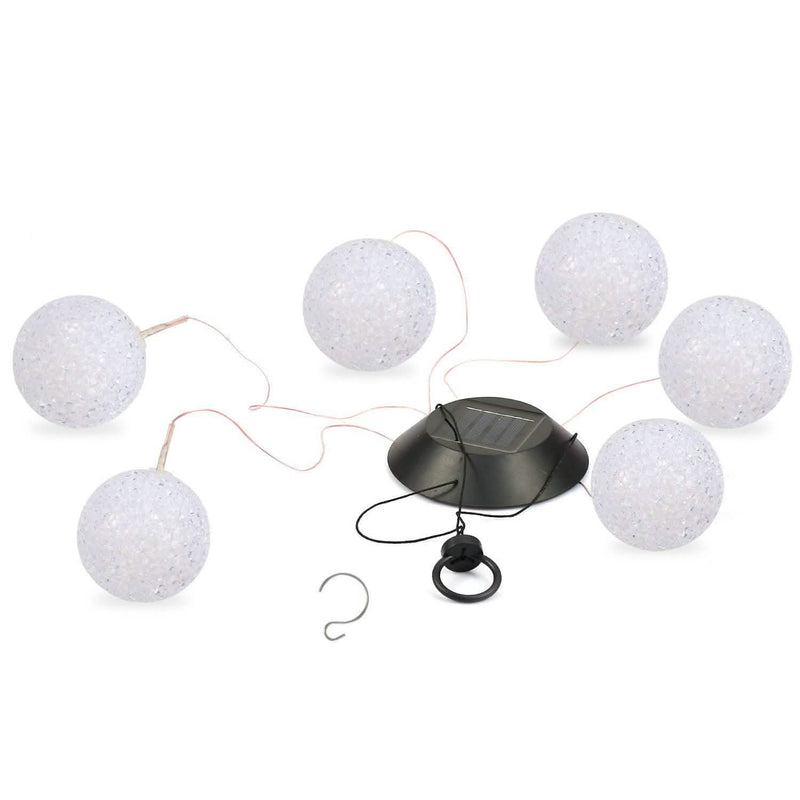 Solar Powered LED Ball Wind Chimes - Color Changing LED String Light Garden & Patio - DailySale