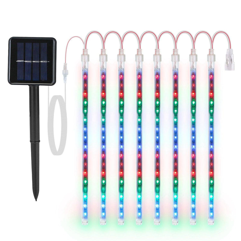 Solar Powered Meteor Shower String Light Outdoor Lighting Multicolor - DailySale