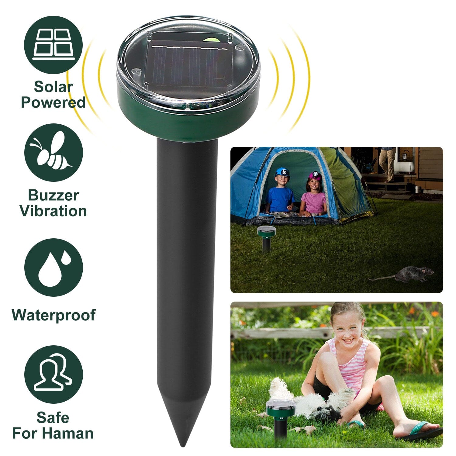 Solar Powered Mole Repeller Pest Control - DailySale