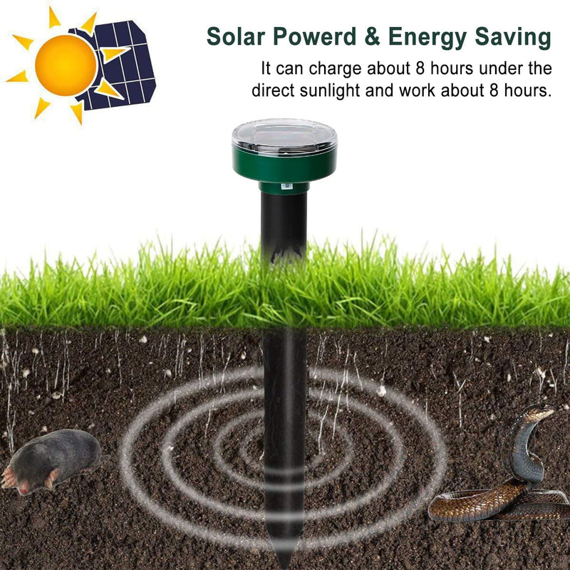 Solar Powered Mole Repeller Pest Control - DailySale
