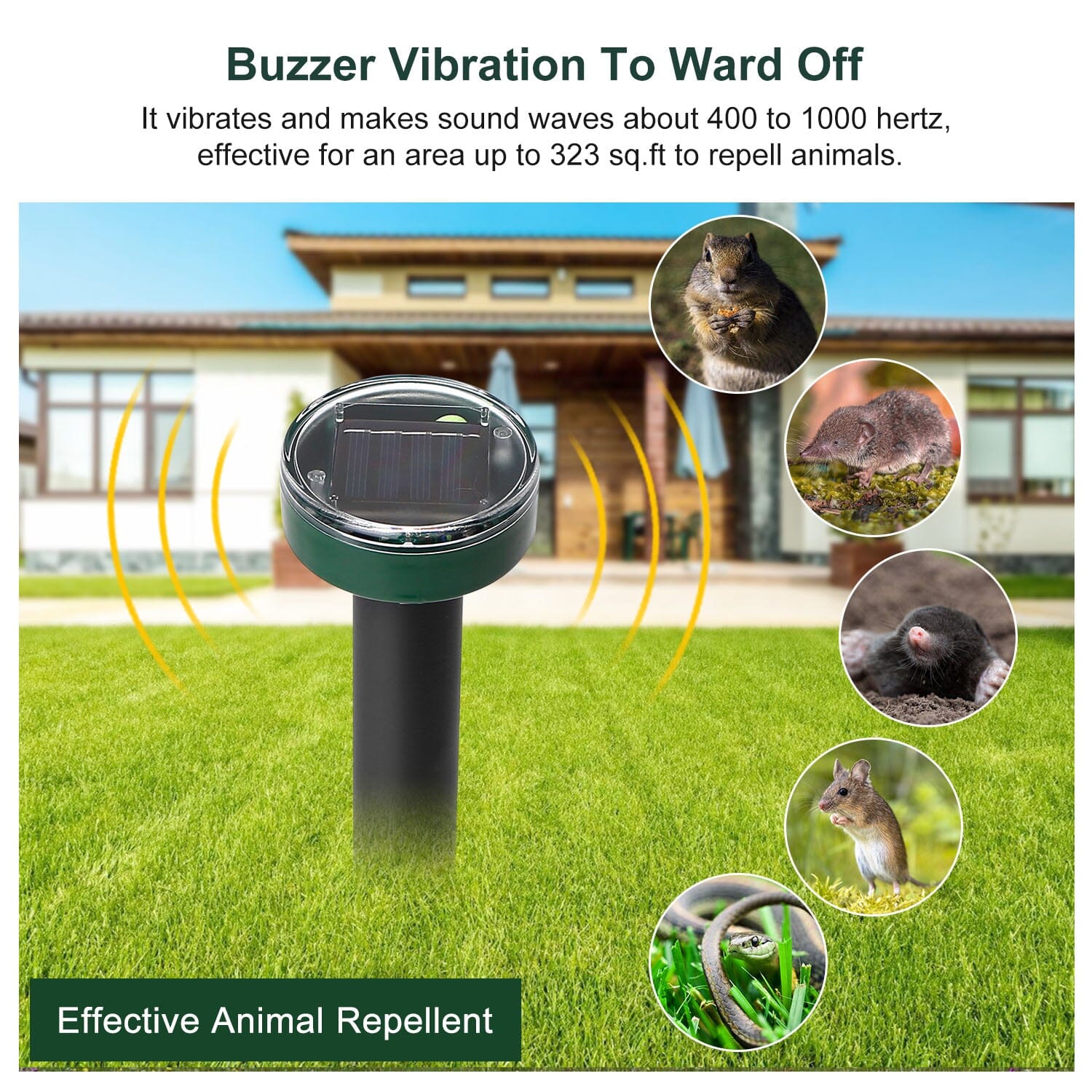 Solar Powered Mole Repeller Pest Control - DailySale