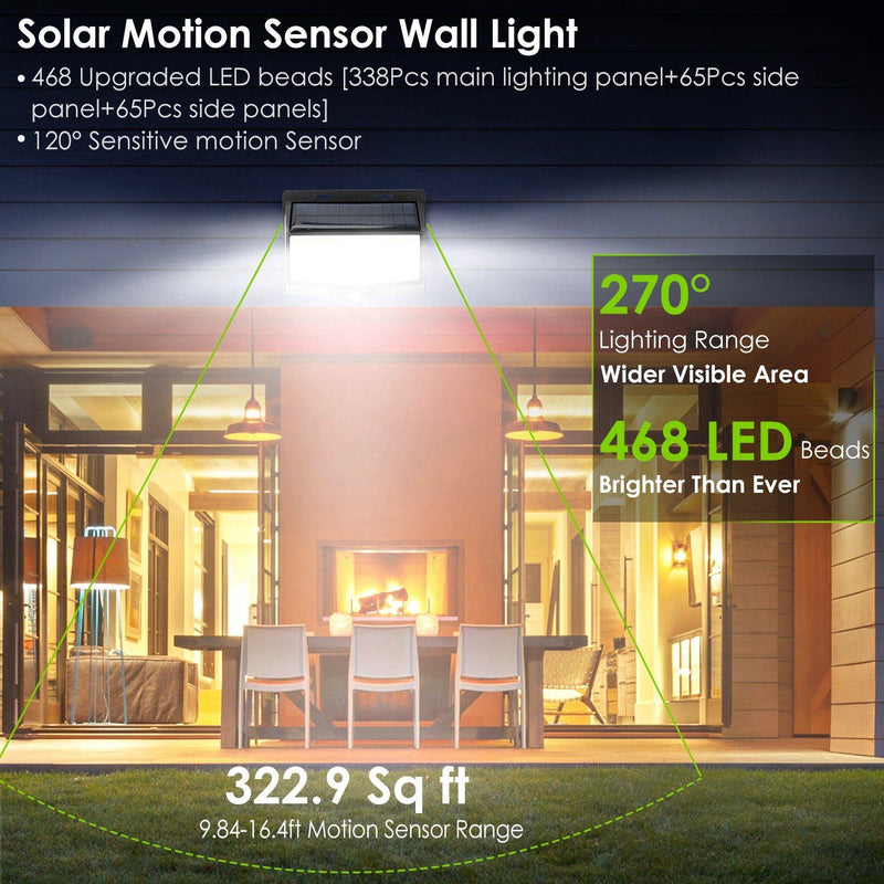 Solar Powered Outdoor Wall Lights Outdoor Lighting - DailySale