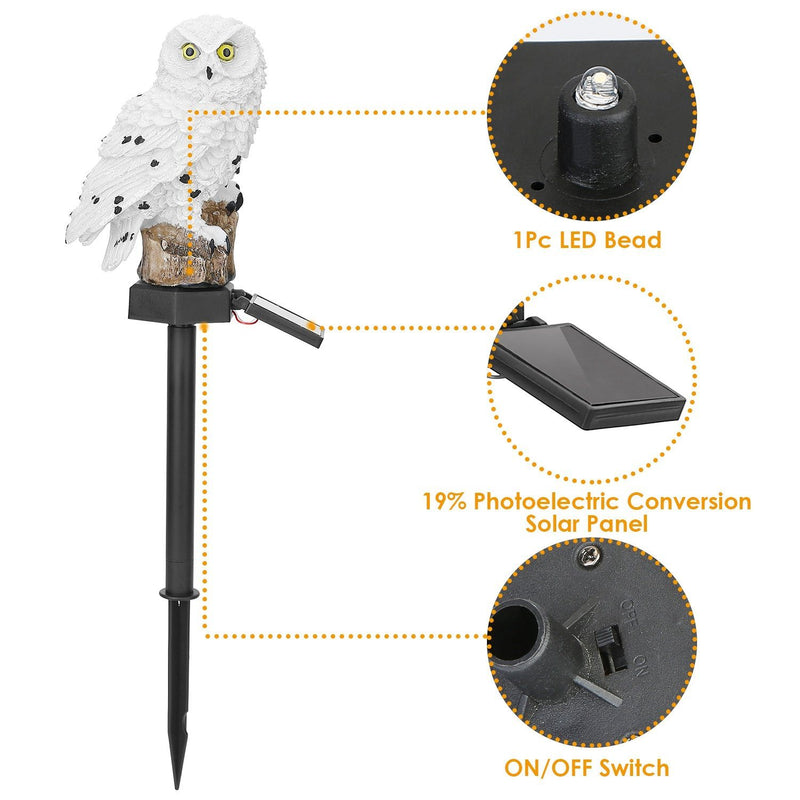 Solar Powered Owl Garden Light IP65 Waterproof Outdoor Lighting - DailySale