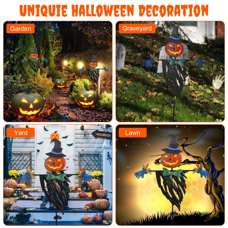 Solar Powered Scarecrow Shape Stake Light Halloween Decoration Holiday Decor & Apparel - DailySale