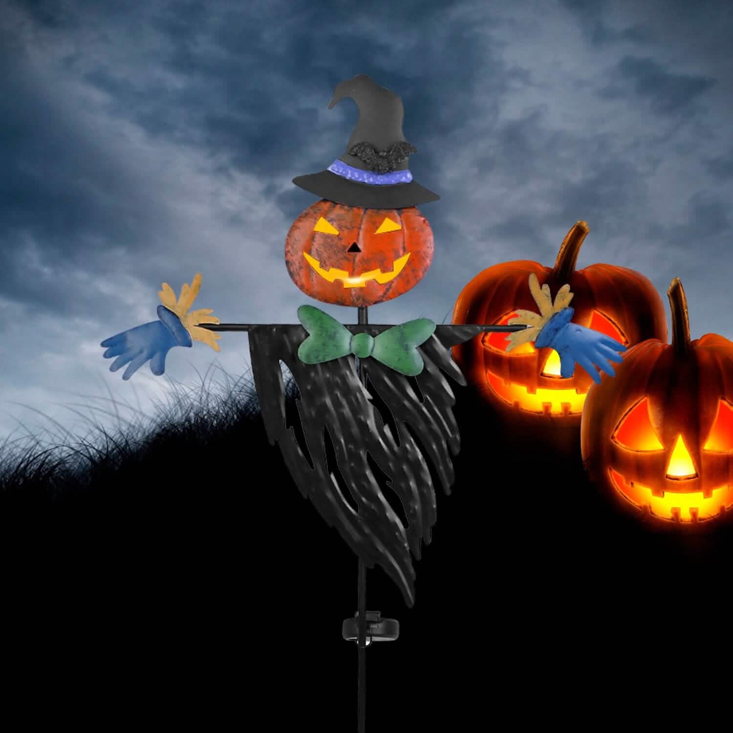Solar Powered Scarecrow Shape Stake Light Halloween Decoration Holiday Decor & Apparel - DailySale