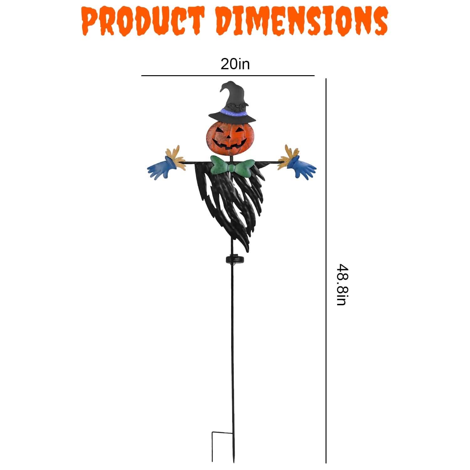 Solar Powered Scarecrow Shape Stake Light Halloween Decoration Holiday Decor & Apparel - DailySale