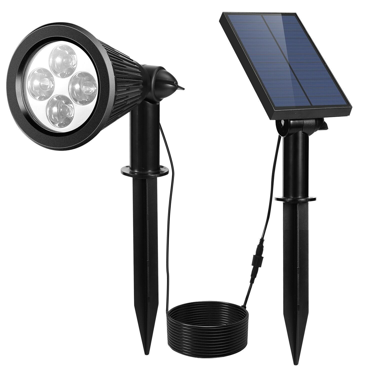 Solar Powered Spotlight Outdoor Garden Lamp Waterproof Garden & Patio - DailySale