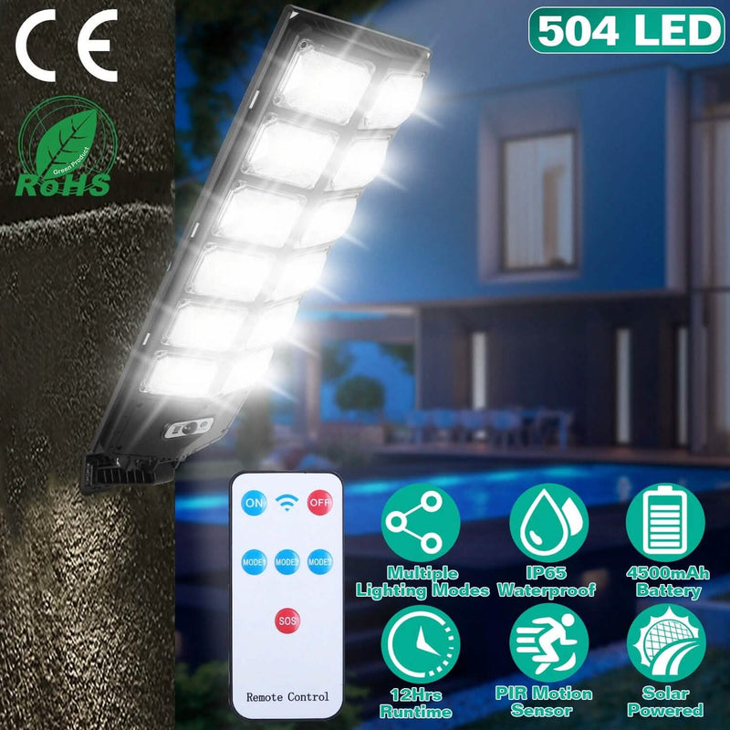 Solar Powered Wall Light Beads PIR Motion Sensor Outdoor Lighting - DailySale