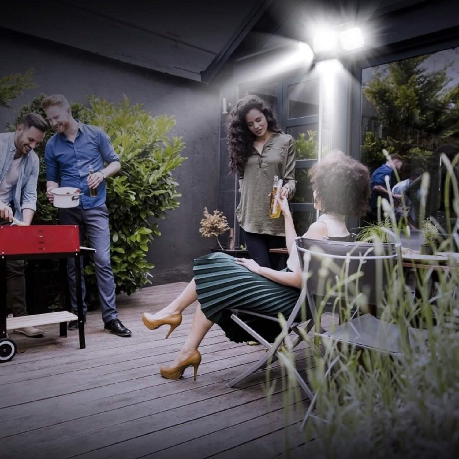 Solar Powered Wall Lights Outdoor Motion Sensor Lamps Outdoor Lighting - DailySale