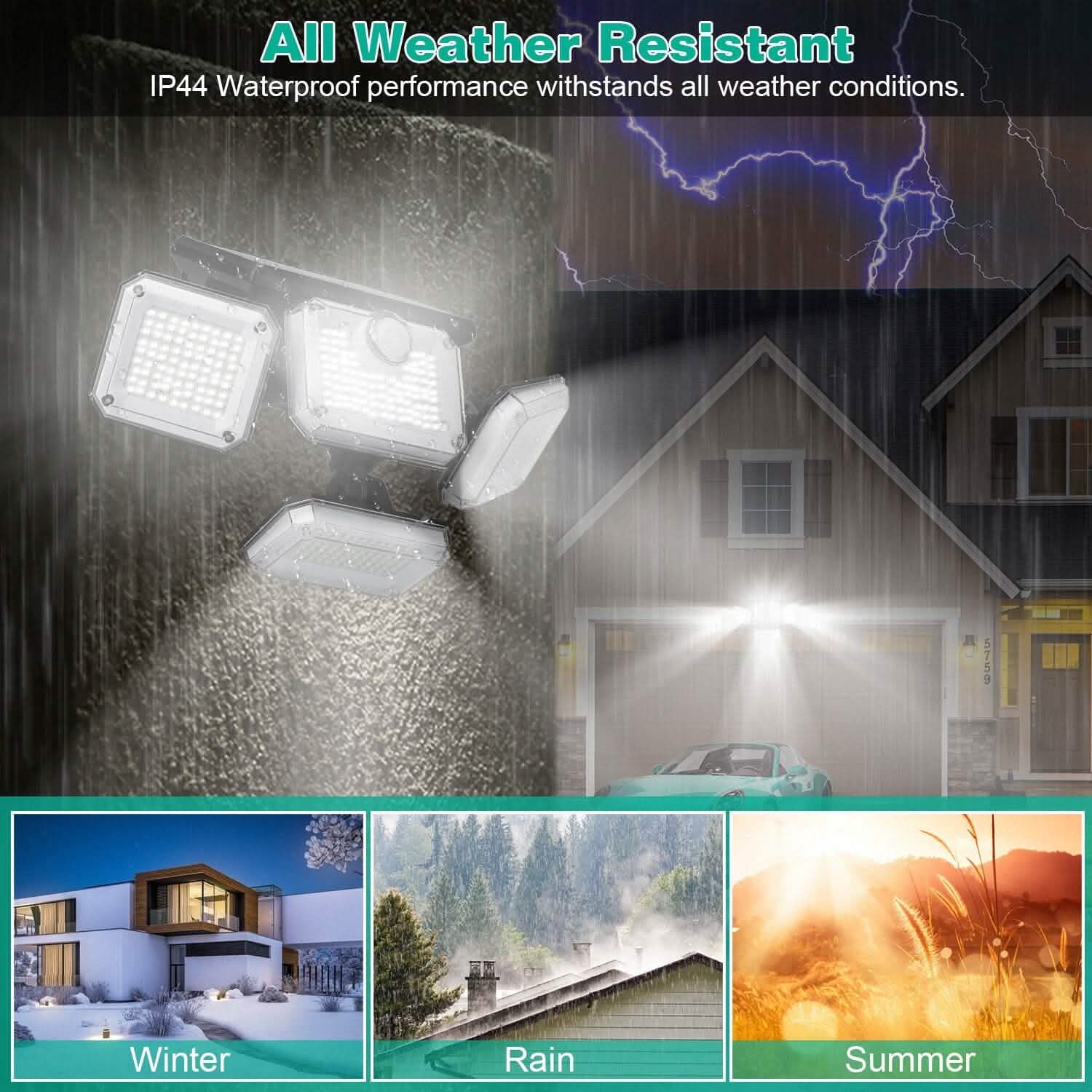 Solar Powered Wall Lights Outdoor Motion Sensor Lamps Outdoor Lighting - DailySale