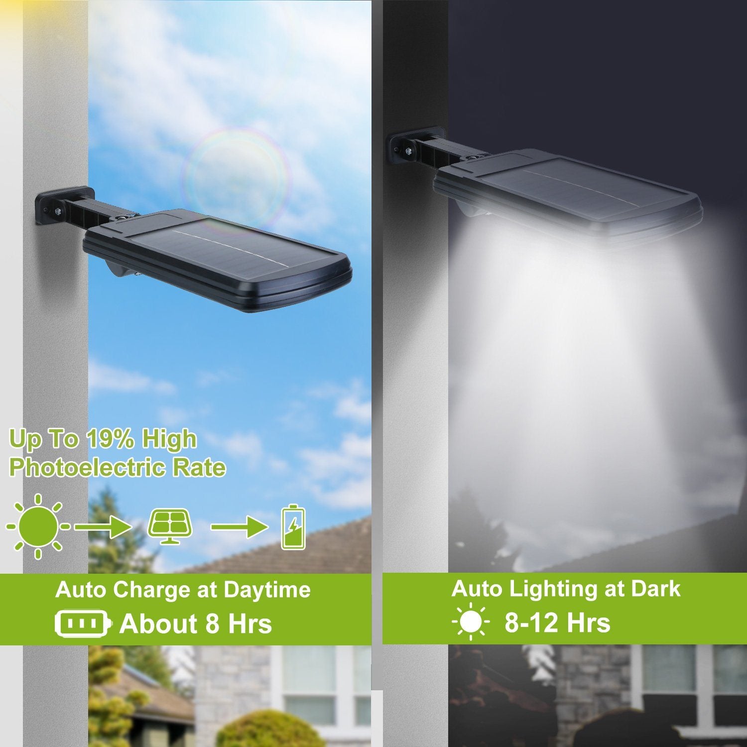 Solar Powered Wall Outdoor Lights Outdoor Lighting - DailySale