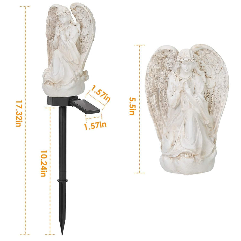 Solar Praying Angle Statue Garden Light Outdoor Lighting - DailySale