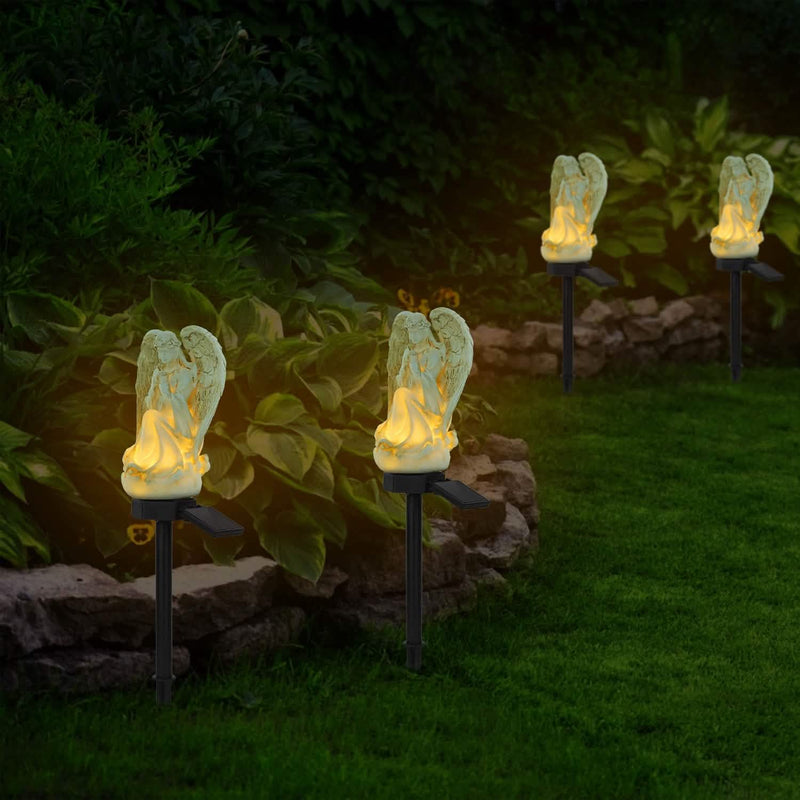 Solar Praying Angle Statue Garden Light Outdoor Lighting - DailySale