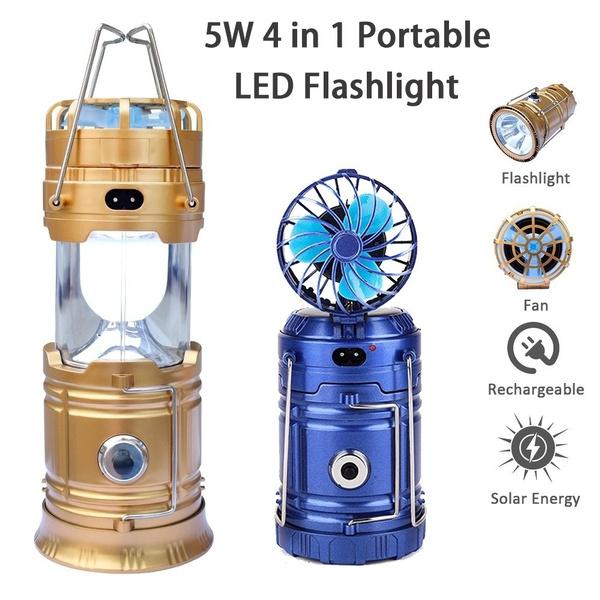 Solar USB Charging Tent Light + Fan Sports & Outdoors - DailySale