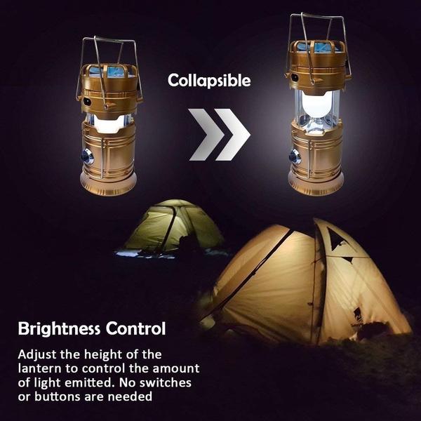 Solar USB Charging Tent Light + Fan Sports & Outdoors - DailySale