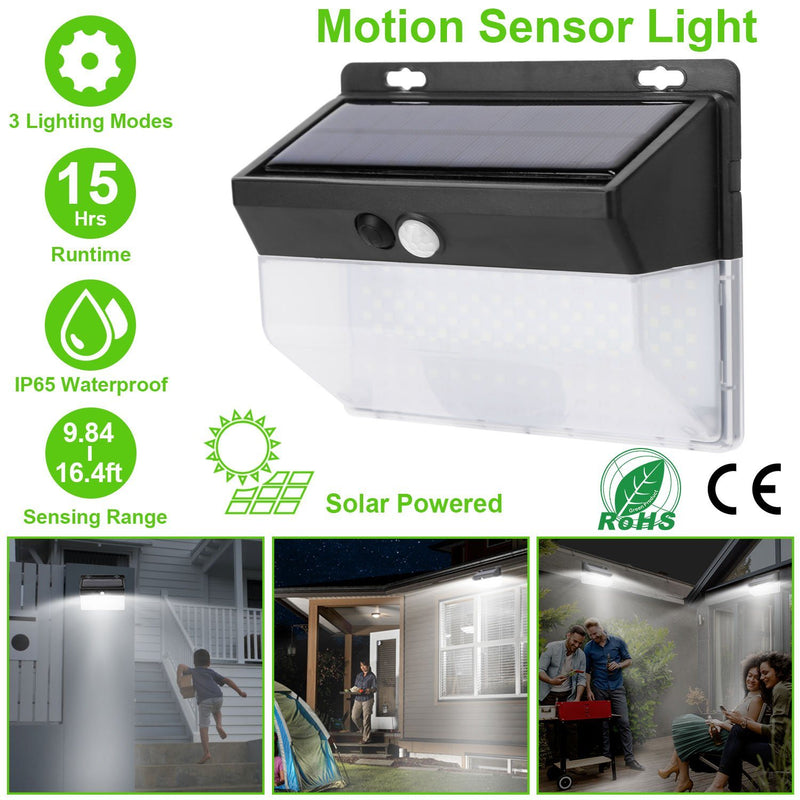 Solar Wall Light Outdoor 206 LEDs PIR Motion Sensor Lamp Lighting & Decor - DailySale