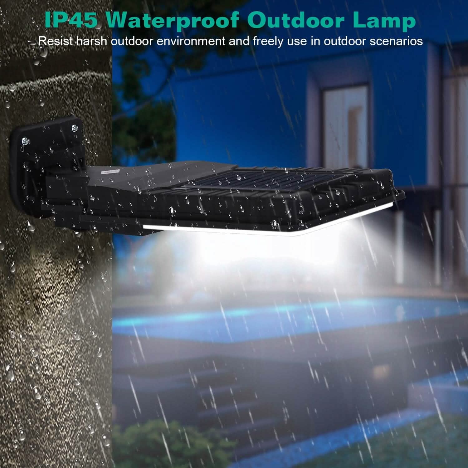 Solar Wall Light Outdoor Beads PIR Motion Sensor Remote Control Wireless Lamps Outdoor Lighting - DailySale