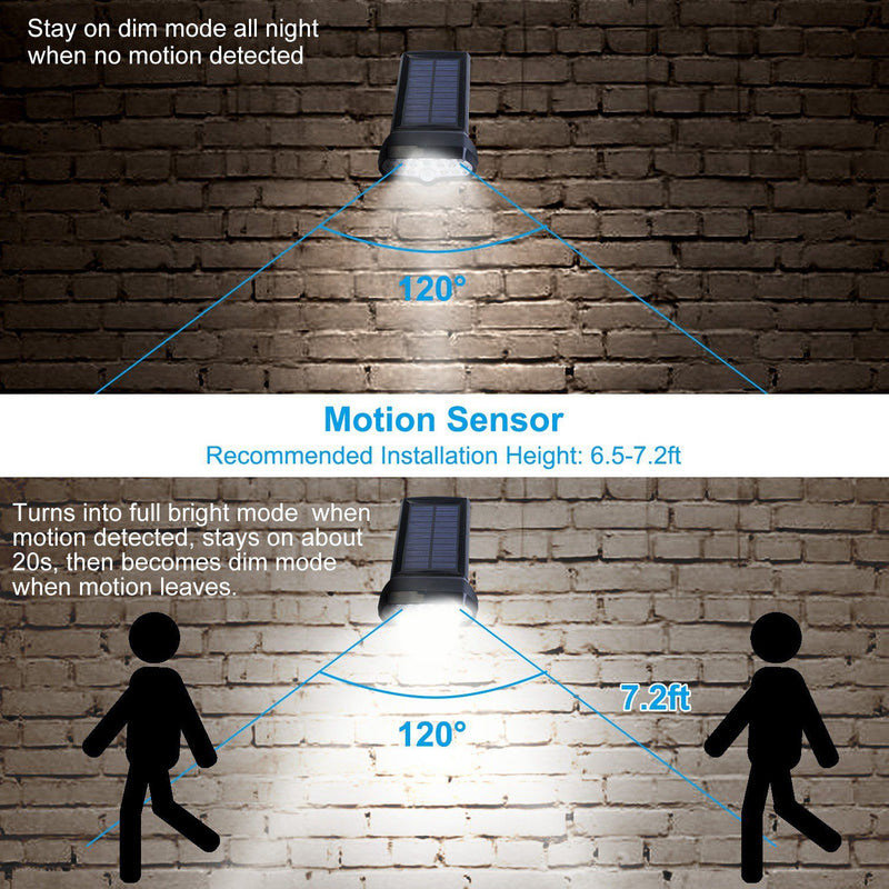 Solar Wall Light Outdoor Motion Sensor Light Lighting & Decor - DailySale