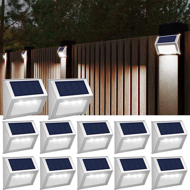 Solar Waterproof Outdoor Lights Outdoor Lighting Cool White 12 Pack - DailySale