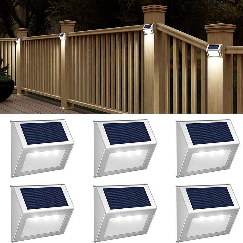 Solar Waterproof Outdoor Lights Outdoor Lighting Cool White 6 Pack - DailySale