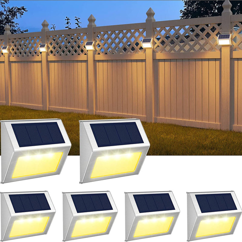 Solar Waterproof Outdoor Lights Outdoor Lighting Warm White 6 Pack - DailySale